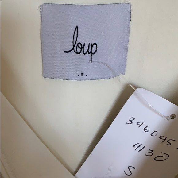 NWT Anthropologie Loup Denim Ruffle Dress White S - Picture 6 of 8